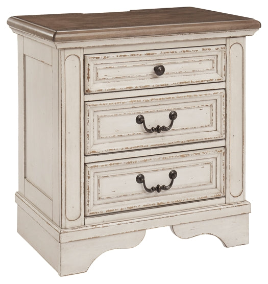 Realyn Three Drawer Night Stand