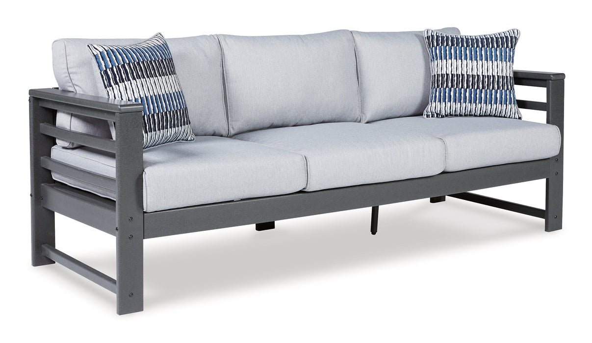 Amora Outdoor Sofa, Loveseat and 2 Lounge Chairs with End Table