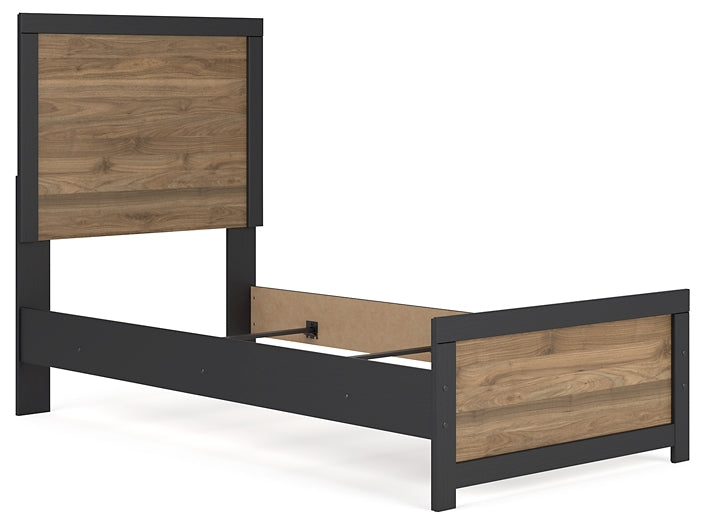 Vertani Twin Panel Bed with Dresser and 2 Nightstands