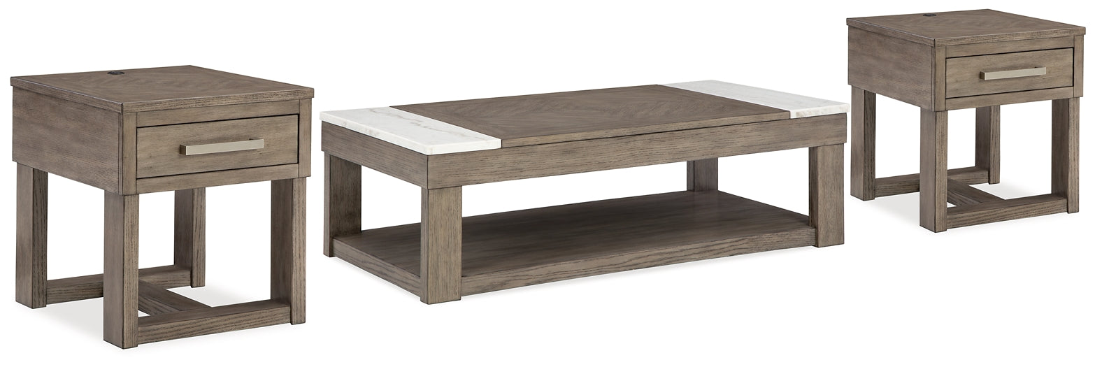 Loyaska Coffee Table with 2 End Tables