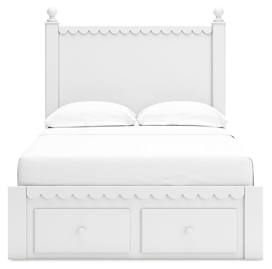 Mollviney Full Panel Storage Bed with Dresser and Nightstand