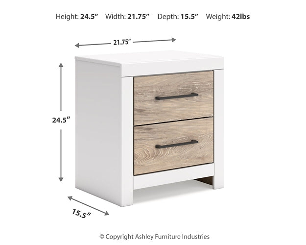 Charbitt Full Panel Bed with Mirrored Dresser, Chest and Nightstand