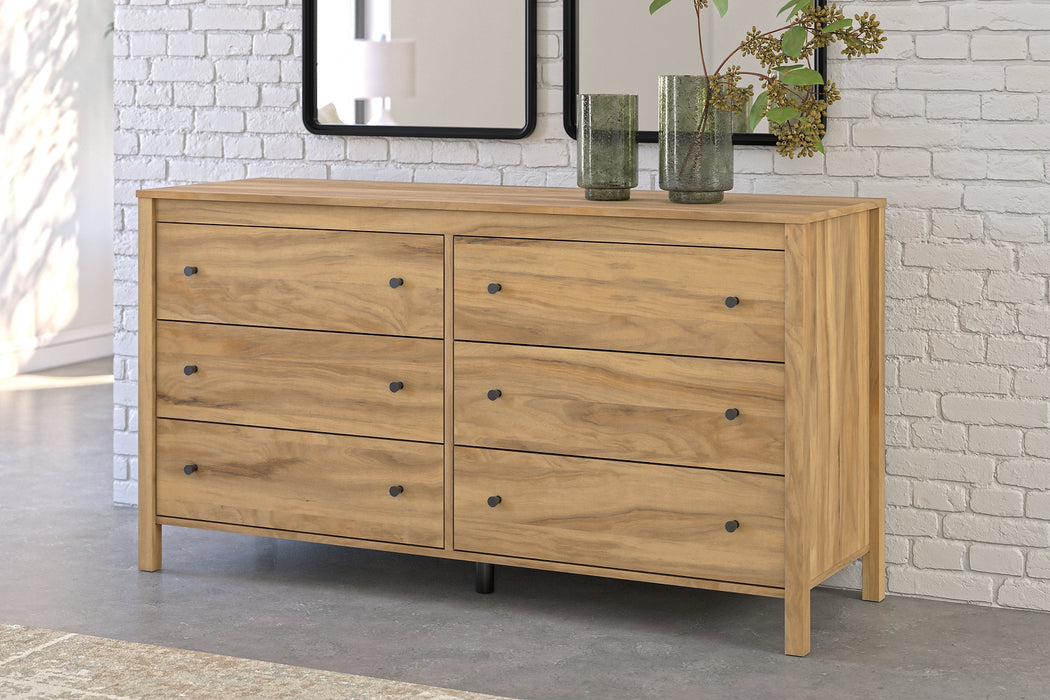 Bermacy Queen Platform Panel Bed with Dresser and 2 Nightstands