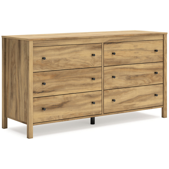 Bermacy Queen Platform Panel Bed with Dresser