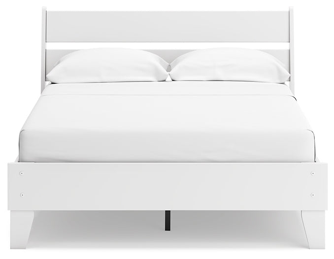 Socalle Full Panel Platform Bed with 2 Nightstands