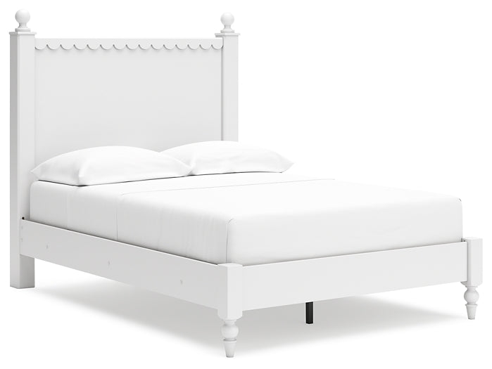 Mollviney Full Panel Bed with Dresser and 2 Nightstands