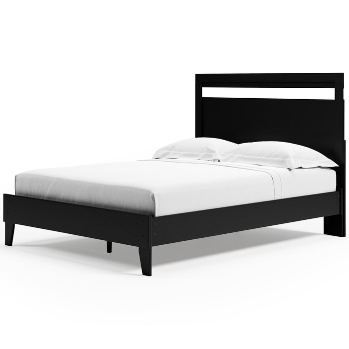 Finch Queen Panel Platform Bed with 2 Nightstands