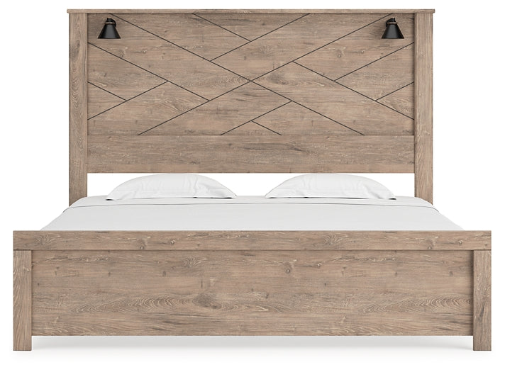 Senniberg King Panel Bed with Dresser