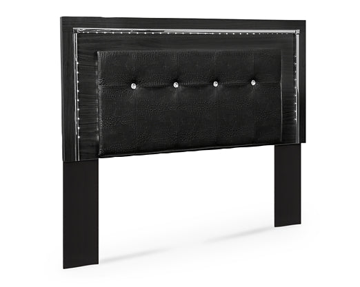 Kaydell Queen/Full Upholstered Panel Headboard with Mirrored Dresser