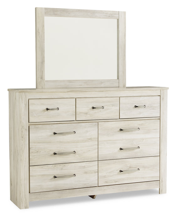 Bellaby  Panel Headboard With Mirrored Dresser, Chest And 2 Nightstands