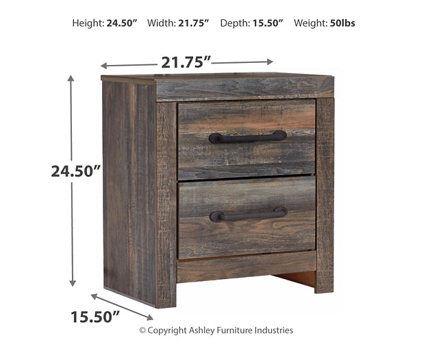 Drystan King Bookcase Bed with 2 Storage Drawers with Mirrored Dresser and 2 Nightstands