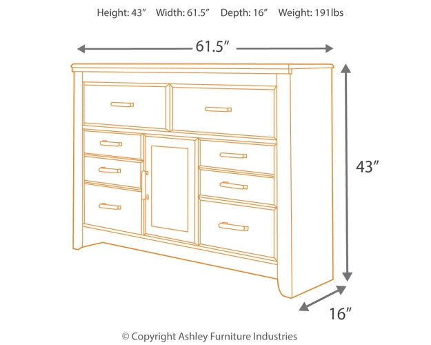 Juararo Queen Poster Bed with Dresser