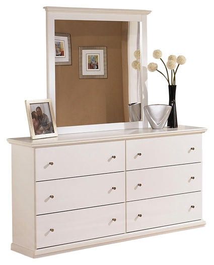 Bostwick Shoals Full Panel Headboard with Mirrored Dresser