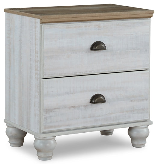 Haven Bay King Panel Storage Bed with Mirrored Dresser, Chest and 2 Nightstands