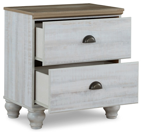 Haven Bay King Panel Storage Bed with Mirrored Dresser, Chest and 2 Nightstands