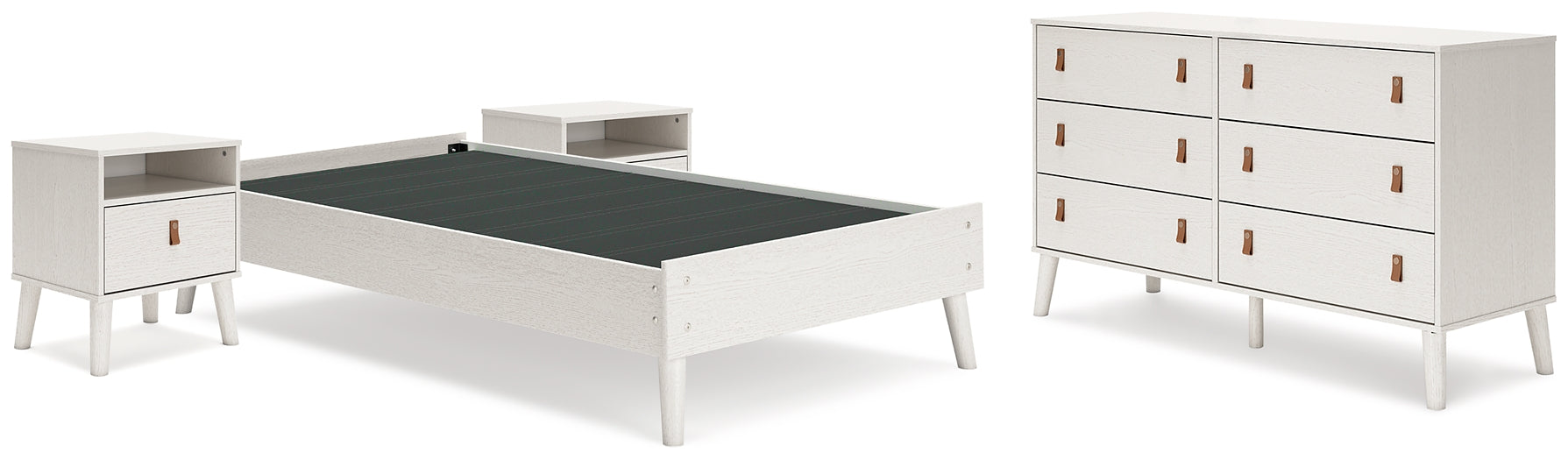 Aprilyn Twin Platform Bed with Dresser and 2 Nightstands