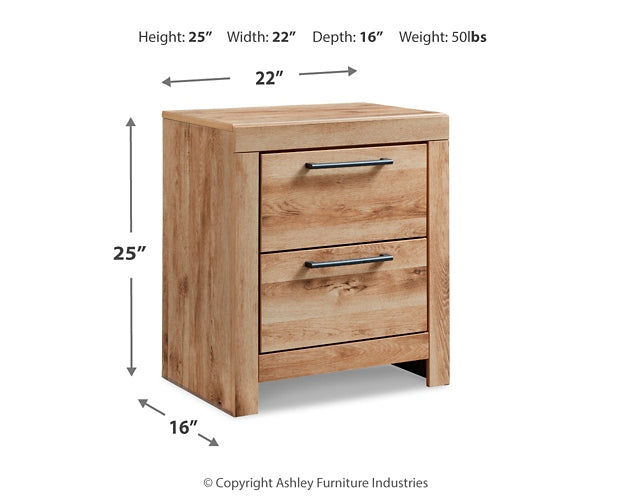 Hyanna Twin Panel Bed with Storage with Mirrored Dresser and Nightstand